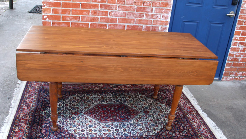 English Antique Pine Drop Leaf Table / Kitchen Table /Dining Table gallery