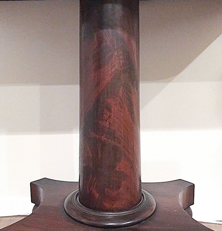 c.1840 American Empire Mahogany Game Table, Console, Attributed to John Hall gallery