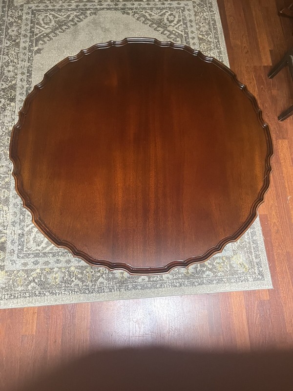 Kittinger Carved Chippendale Mahogany Tilt Top Table gallery