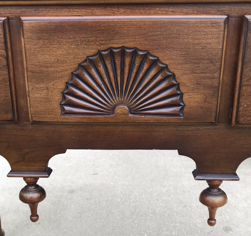 1980'S STATTON PRIVATE COLLECTION OXFORD ANTIQUE CHERRY 4 DRAWER TABLE gallery