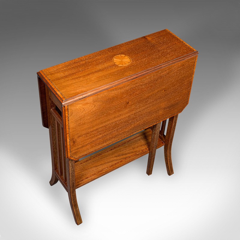 Antique Sutherland Table, English, Occasional, Gate Leg, Display, Victorian gallery