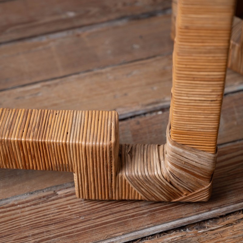 Rattan-Wrapped Nesting Tables Attributed to Bielecky Brothers, c.1970 gallery
