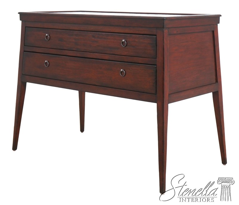 L73166: HENREDON Rustic Finish 2 Drawer Serving Table