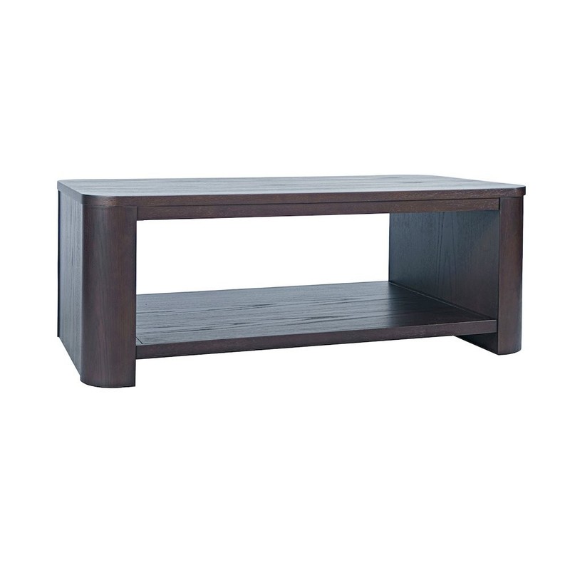 Janzen Contemporary Modern 50" Rolling Coffee Table with Open Storage Shelf gallery