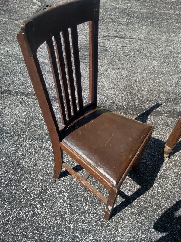 Antique Primitive Oak Drop Leaf Farmhouse Kitchen Table gallery