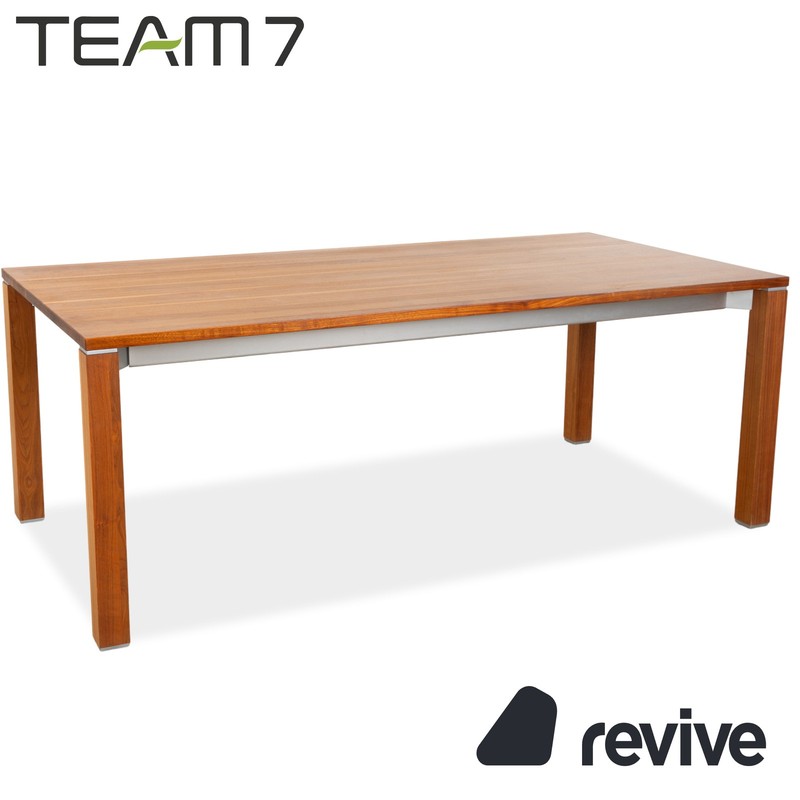 Team 7 Wooden Dining Table Brown Extendable Function