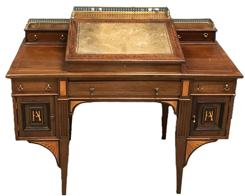 THE ALFRED HOLT DESK – BLUE FUNNEL LINE – HOLT’S DESK WITH INITIALS ON DOORS