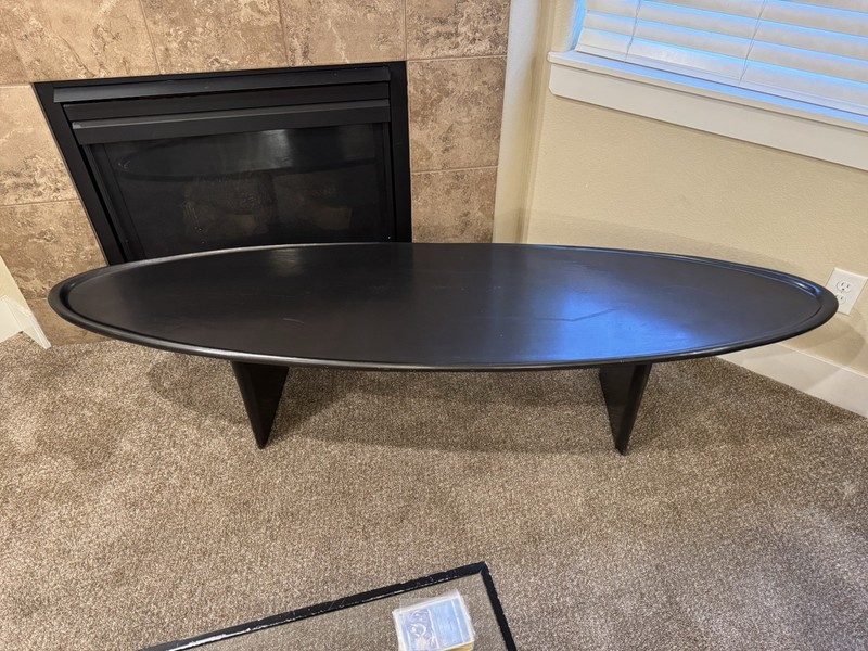 widdicomb Surfboard Coffee Table designed by T.H. Robsjohn Gibbings MCM