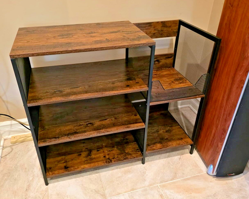 Large Record Player Stand Vinyl Record Holds 150 Pcs (15.75″D x 37.4″W x 30.7″H)