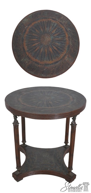 L71633: MAITLAND SMITH Neoclassical Round Bronze Surface Table