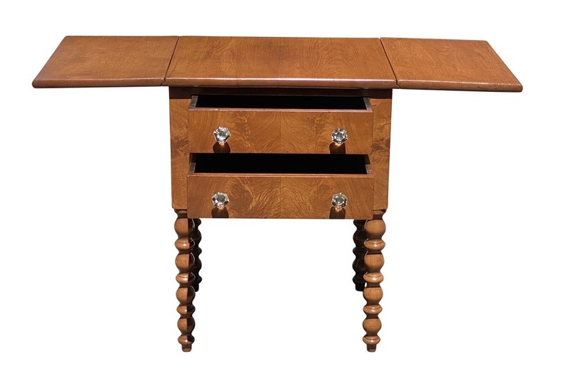 ANTIQUE VIRGINIA WALNUT FEDERAL TWO DRAWER WORK TABLE / NIGHTSTAND gallery