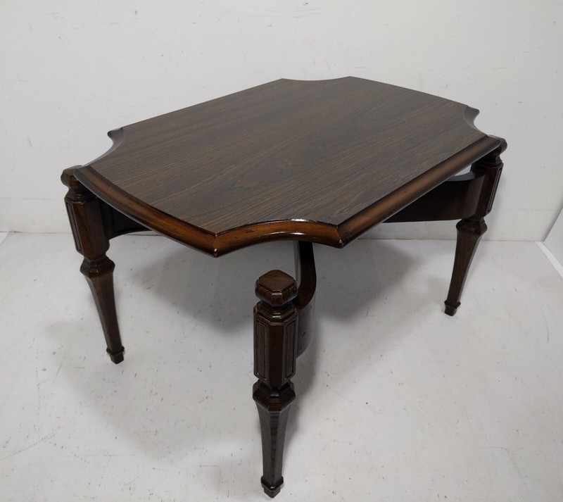 Vintage Pair Mid Century Modern Spanish Gothic Baroque Floating Top End Tables gallery