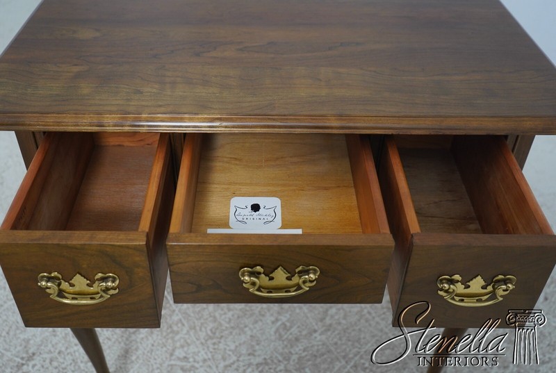 68097: STICKLEY Cherry 3 Drawer Lowboy Dressing Table gallery