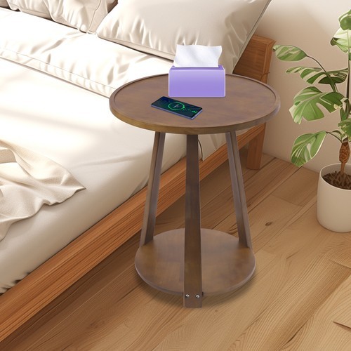 50x60cm Round Side Table, Side Table for Small Spaces, Modern Couch End Table gallery