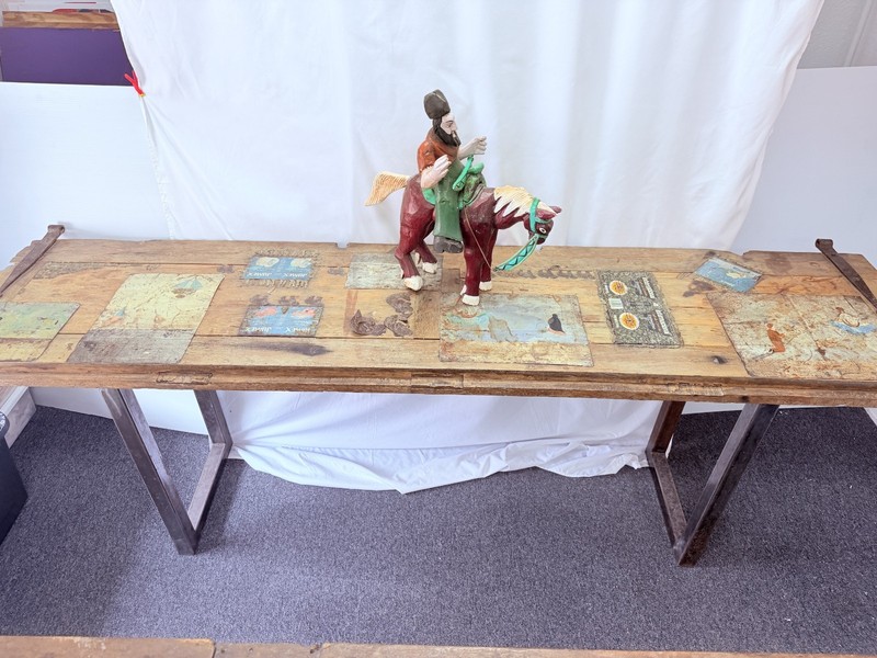 Modern tables made with antique doors gallery