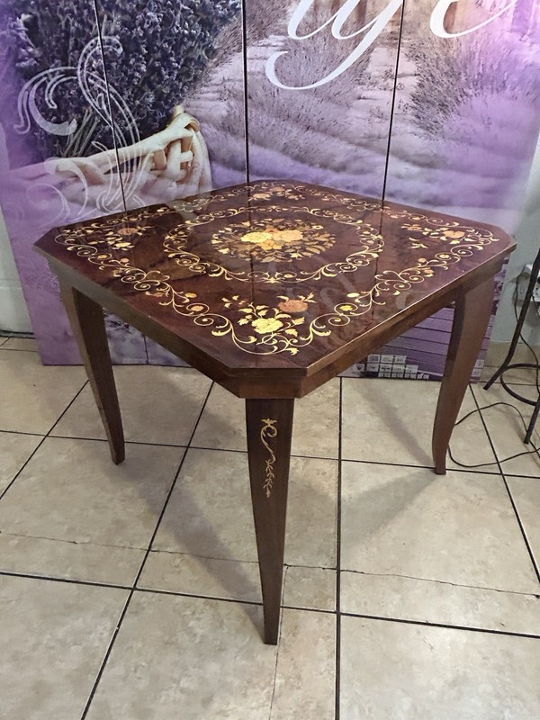 Vintage Italian Game Wood Table gallery