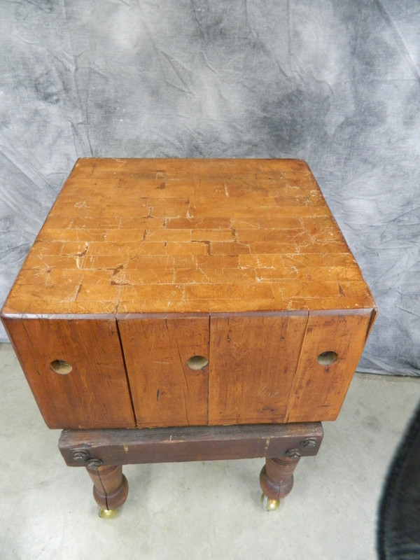 Vintage, Authentic Butcher Block Antique Butcher Block 24" by 34" tall gallery