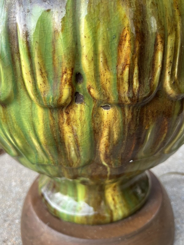 Vtg MCM Floor Table Lamp Ceramic 4ft Tall 1960s 1970s Needs TLC gallery