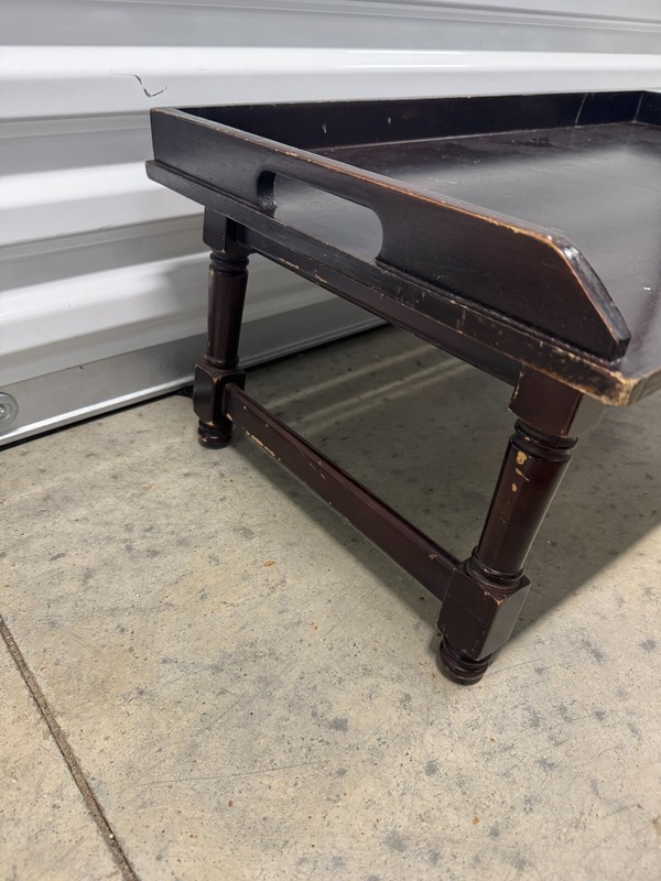 Vintage English Style Wood Detachable Butler’s Tray Top Table gallery