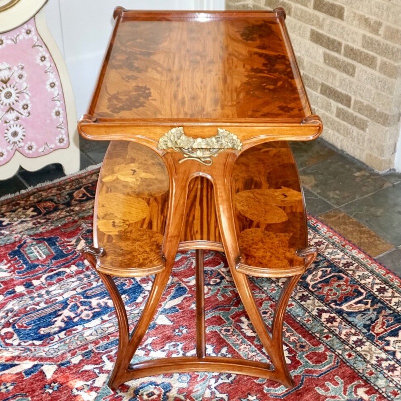Louis Majorelle Two Tier Marquetry Table gallery