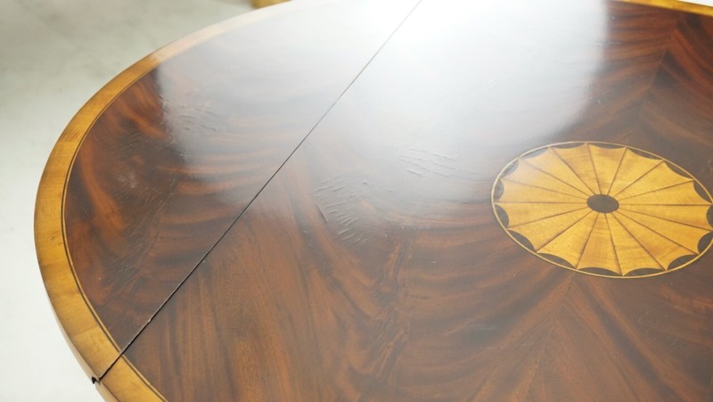 Hepplewhite Mahogany drop leaf side accent Table with Inlay Hand Made gallery