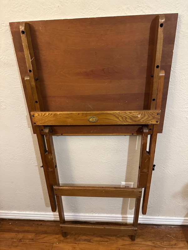 Vintage Wood Anco Bilt Collapsible Drafting Table Folds Very Nice gallery