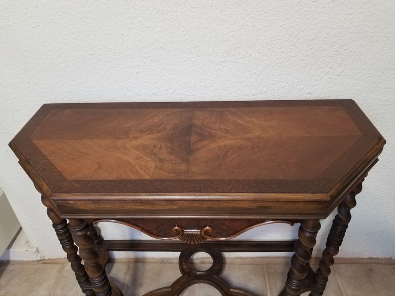 Antique Mahogany & Burl English Barley Twist Parlor Table Exceptional FREE SHIP gallery