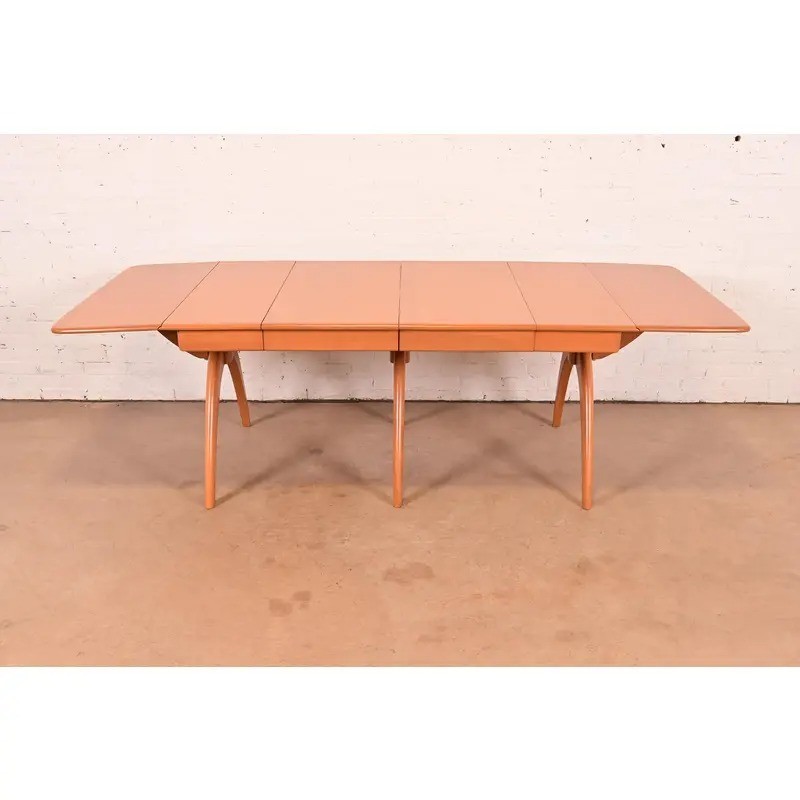 Heywood Wakefield Mid-Century Modern Extension Dining Table, Newly Refinished gallery