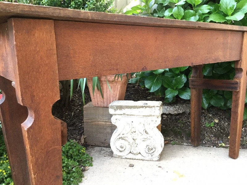 Antique Mixed Wood Primitive Middle Tennessee Side or Serving Refectory Table gallery