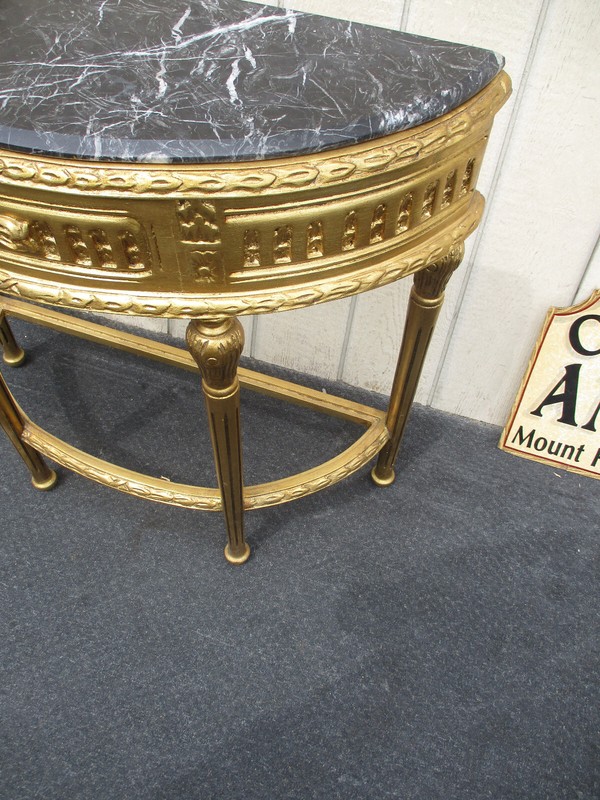 64439 Gold Decorator Console Table with Mirror gallery