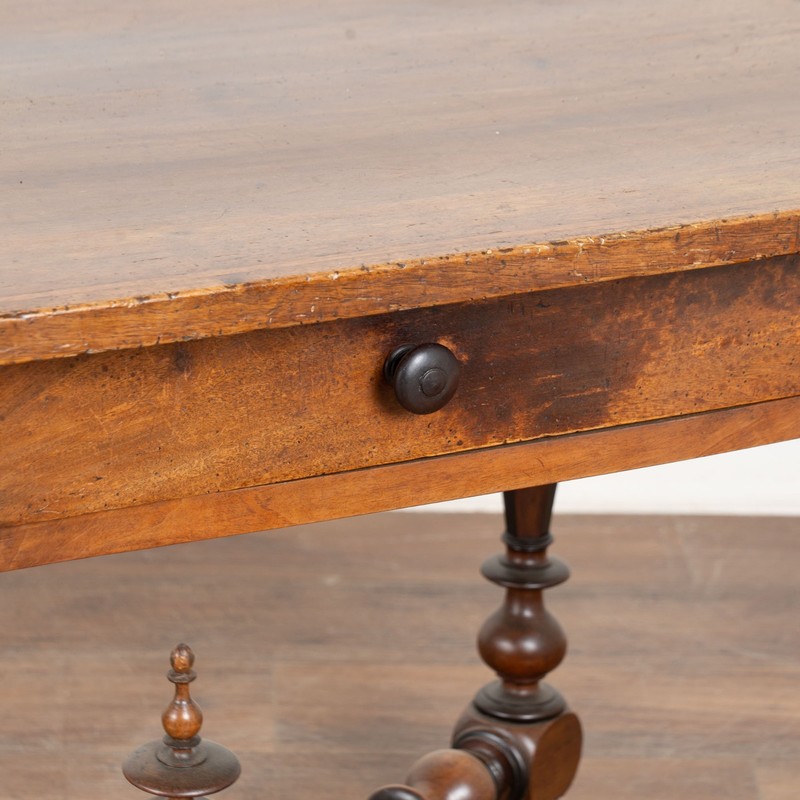 19th Century Danish Oak Side Table with Single Drawer gallery