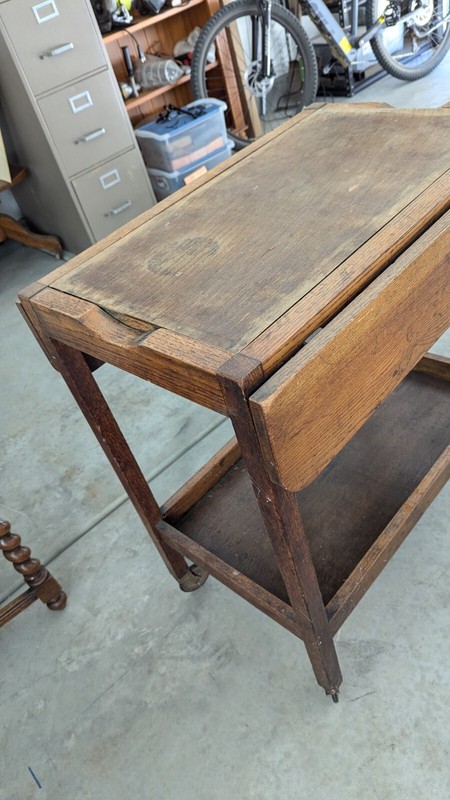unique antique kitchen cart oak casters two leaves hidden cabinet coffee table gallery