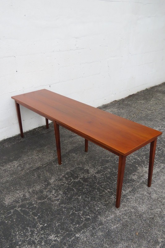C F Danish Modern Long Tall Coffee Table Low Console 5243 gallery