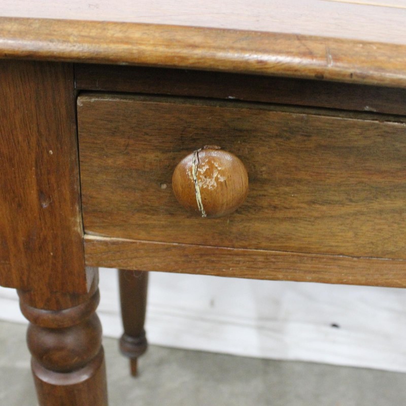 Antique Wooden One Drawer Side Table gallery