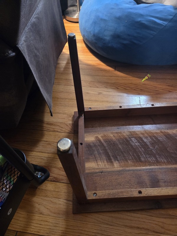 Pair Of Vintage Solid Walnut Side Tables gallery