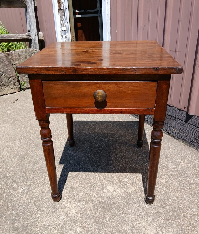 Antique Stand with One Drawer 1870s gallery