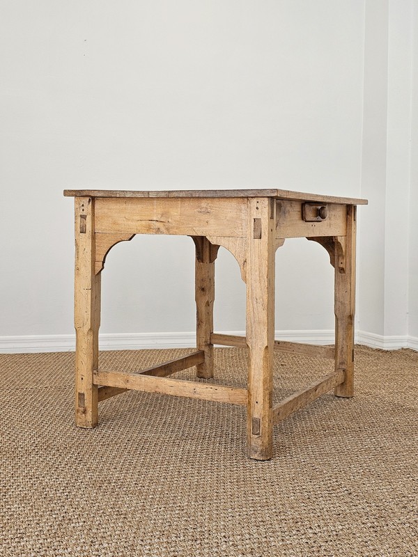 Antique English Pine Farmhouse Desk Table Primitive Rustic Country Kitchen gallery