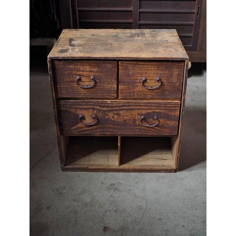 Japanese Edo Period Wabi-Sabi Drawer Koro-ten Exhibition Used