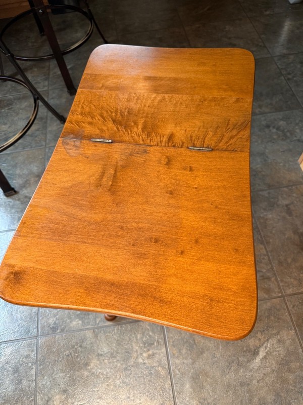Vintage Rustic Country Colonial Maple Dough Box End Table Lift Top Lid gallery