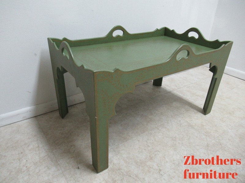 Niermann Weeks Paint Decorated Parson Tray Top Serving Coffee Table gallery