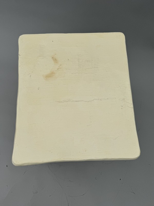 RARE JOHN DICKINSON VINTAGE MODERN PLASTER HOOFED FEET X BASE TABLE SIGNED 70s gallery