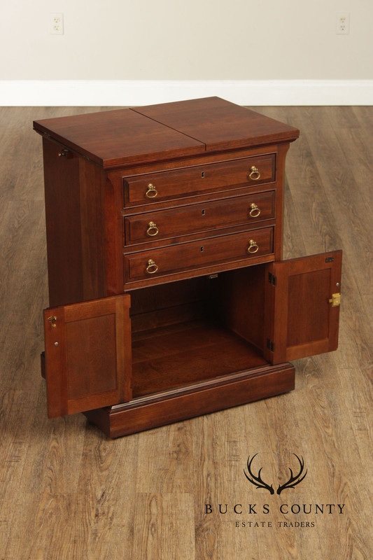 Pennsylvania House Cherry Flip Top Silver Chest Server Cabinet gallery