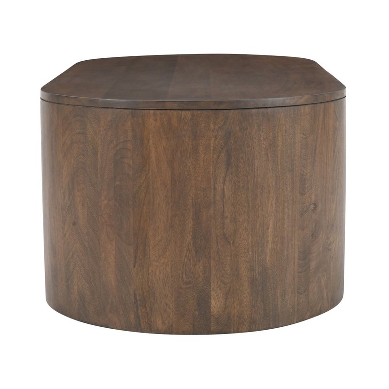 Luna 48" Modern Architectural Pedestal Curved Coffee Table gallery