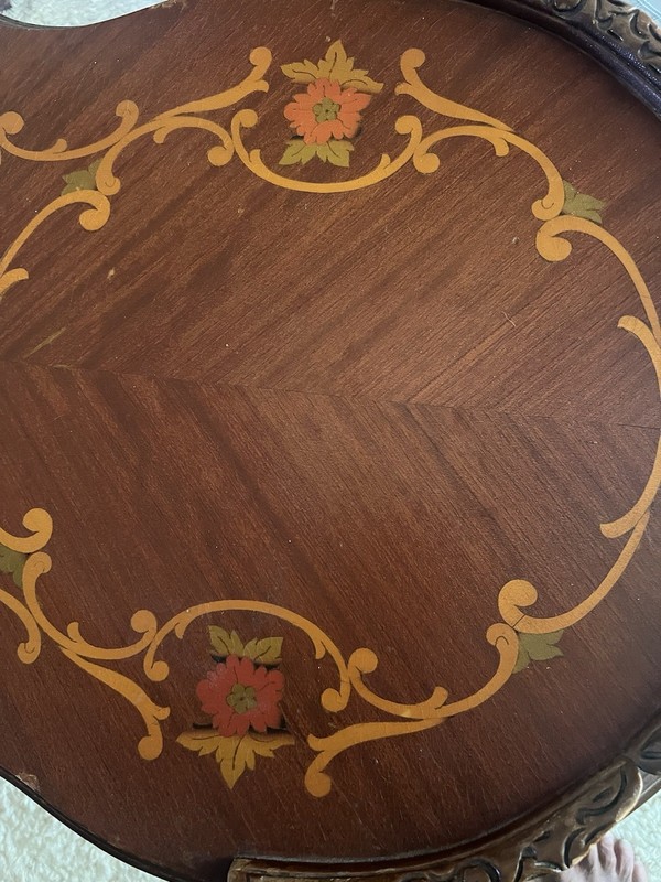 French Style Coffee Table With Inlays And Carving gallery