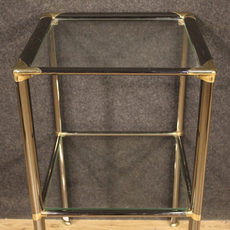 Side table design modern vintage 20th century furniture metal glass living room gallery