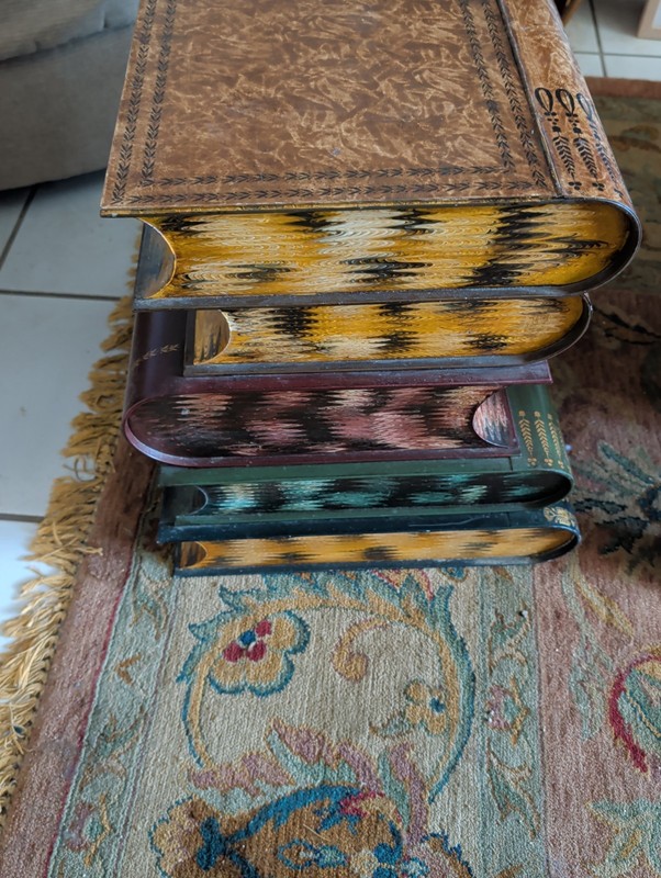 Vintage Italian Tole Book Stack Table gallery