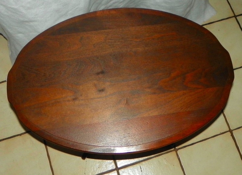 Mid Century Solid Walnut Oval Coffee Table by Queen City (CT69)) gallery