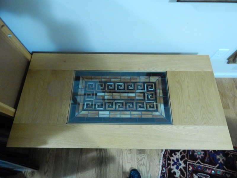Quoizel Mission Style Oak Table Without Shelf 24" W x 18 1/2 " H x 48"Long