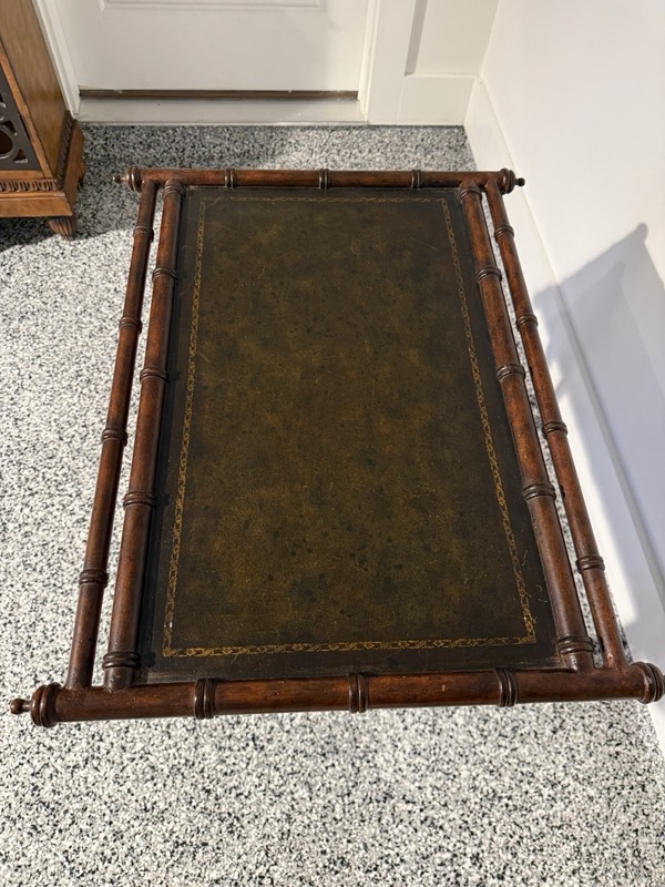 Antique Vintage Faux Bamboo Wood Butler Tray Table gallery
