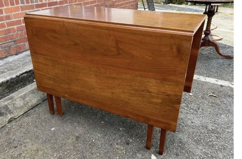 Vintage Federal Style Solid Cherry Gate 6 Leg Drop Leaf Breakfast Buffet Table gallery